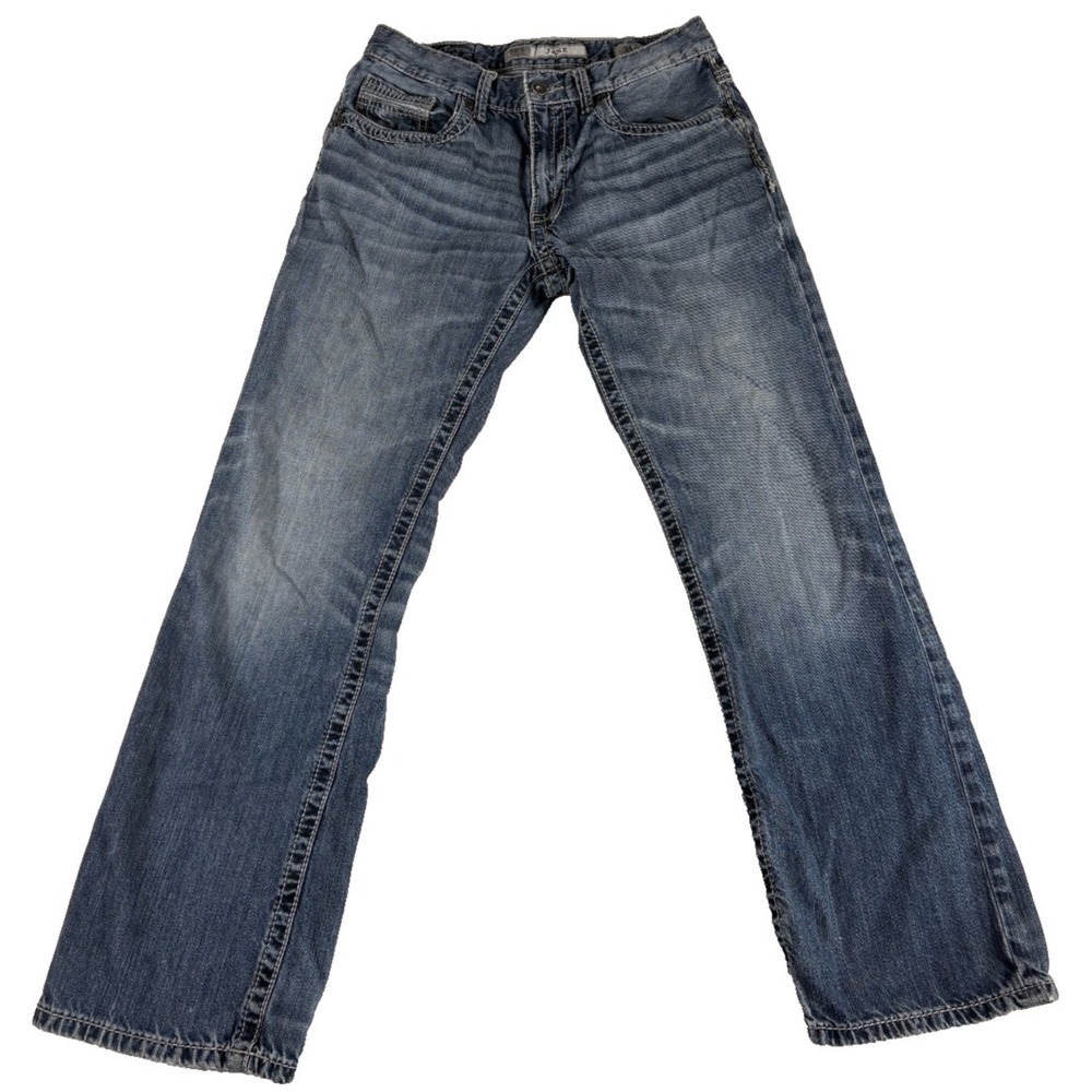 Buckle BKE Jake Regular Fit Straight Jeans Mens 32 Blue Denim Cotton Authentic